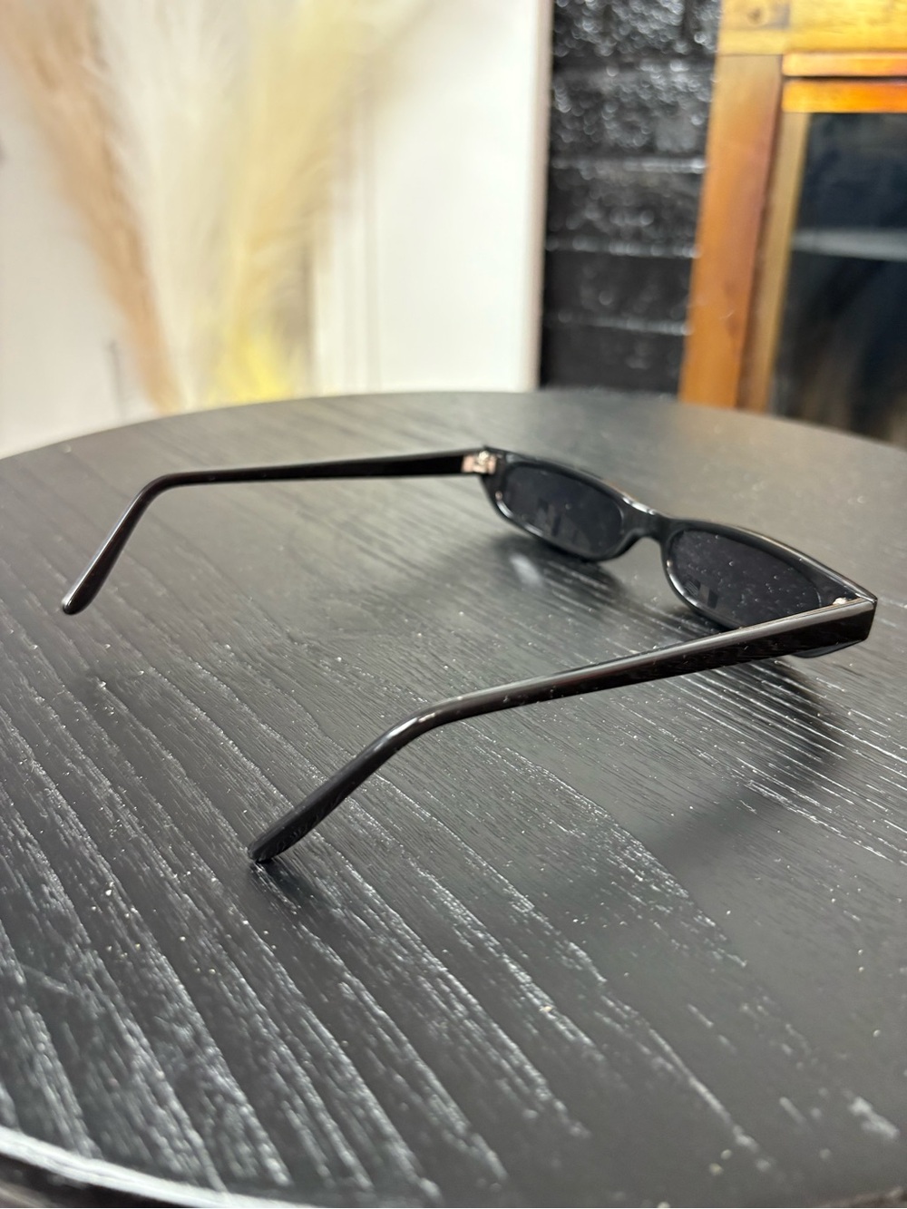 Sleek Black Rectangle Sunglasses - Men Accessories - Picture 3 of 4